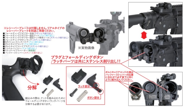 BJtac マルイM4MWS用Law Tactical GEN3-Mタイプフォールディング