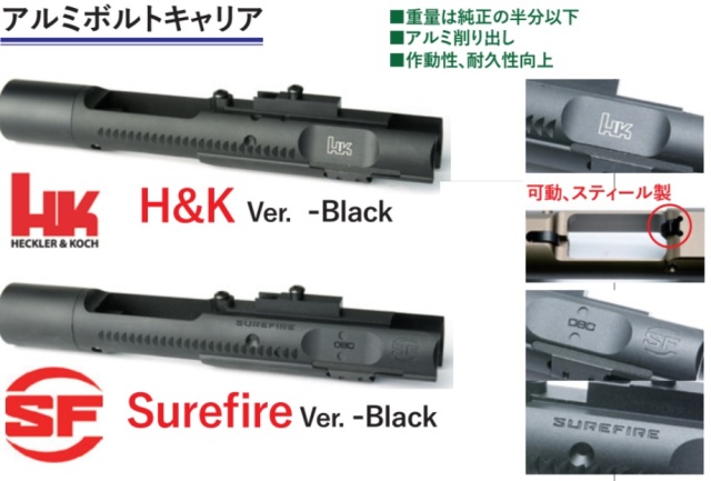 Angrygun マルイ M4 MWS用 SureFire OBC / H&K タイプアルミボルトキャリア